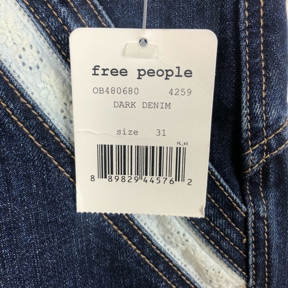 Free People Shorts Women 31 Sweet Surrender Denim Dark Wash Mini High Rise L - Picture 8 of 10